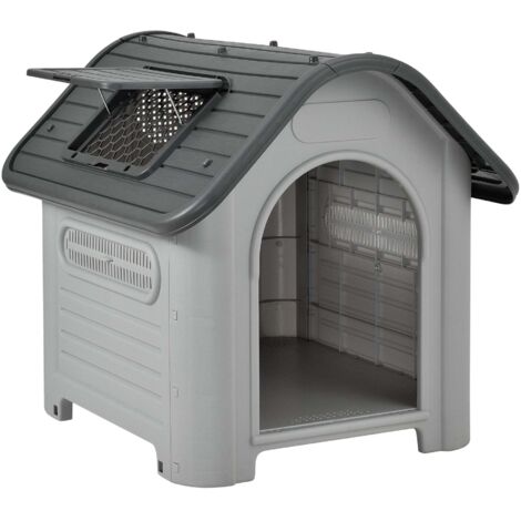 Nicho de PVC con orificio de ventilación gris y negro 87 x 72 x 75,5 cm 030007985