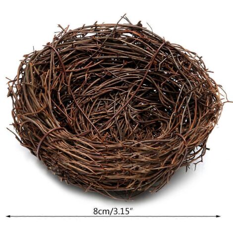 Nichoir à oiseaux fait main en vigne brune, décoration de Noël artisanale et naturelle.