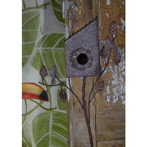 Nichoir à oiseaux Mangeoire de jardin en métal