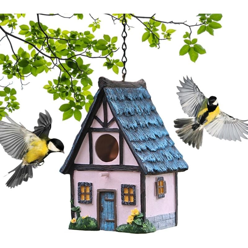 Nichoir à Train en résine, Nichoir d'extérieur Suspendu et étanche, Maison décorative de Colibri pour Les Oiseaux