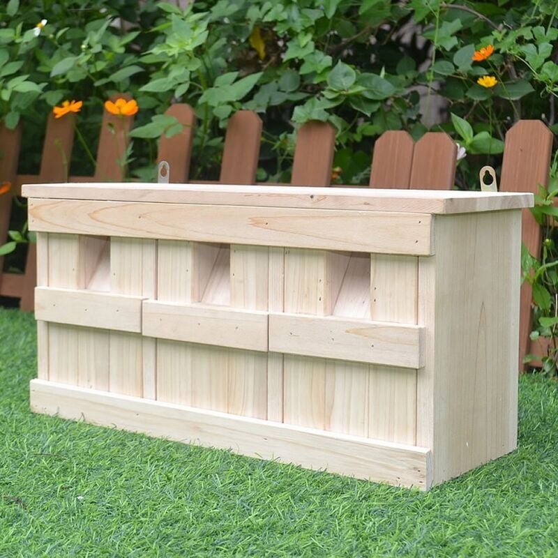 Nichoir avec des chambres de nidification 3 moineaux moineau éleveurs colonie Villa nichoir