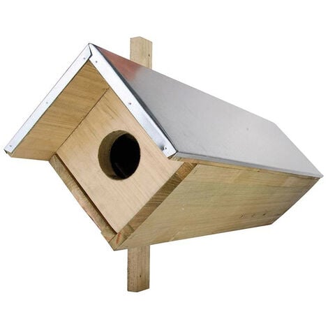 Nichoir Chouette Chevêche en bois 81 cm. Bois. Marque : Esschert Design. Réf. : NK44 - Bois