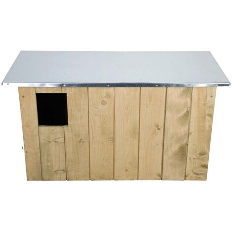 Nichoir chouette effraie en bois de pin – Toit en zinc – Dimensions 85,5x37,3x44,3cm – Pour nidification sécurisée – Best For Birds