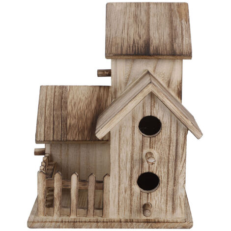 Nichoir en Bois pour Jardin - Petite Maison d'Oiseaux Extérieure, Décoration et Abri pour Oiseaux de Compagnie
