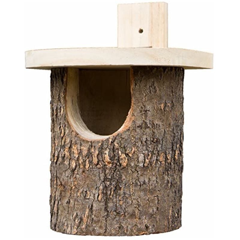 Nichoir en bouleau semi ouvert