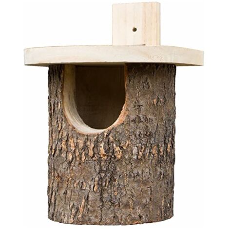 nichoir en bouleau semi ouvert