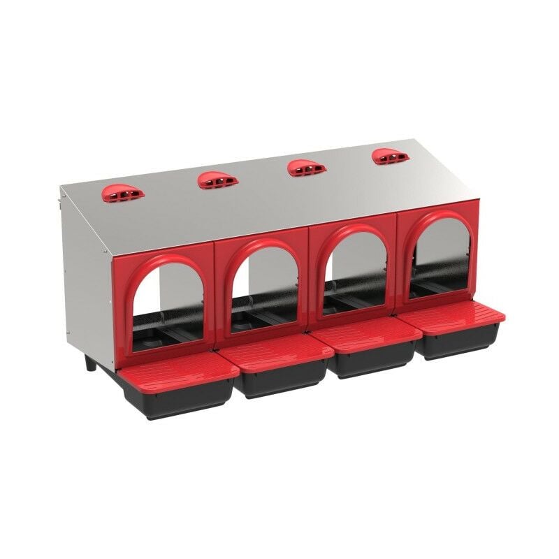 Nichoir à poules extérieur 4 départements 104x48x45 cm. Pondoir métallique d'extérieur