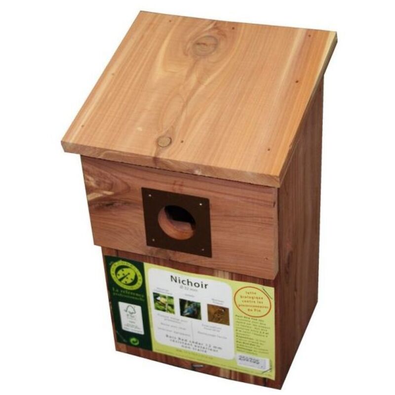 Nichoir Mésanges Charbonnières en red cedar