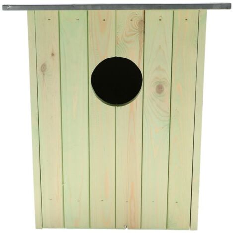 Nichoir pour chouette hulotte – Bois de pin durable – Dimensions 47,5 x 47,5 x 59,7 cm – Toit en zinc pour protection intempéries – Best For Birds