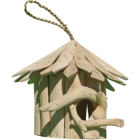 Nichoir rond en bois d'albésia 20 x 18 cm
