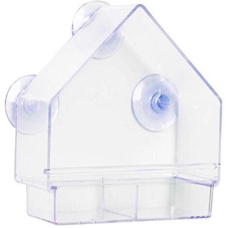 Nichoir suspendu transparent pour fenêtre, mangeoire à oiseaux avec ventouse pour colibris