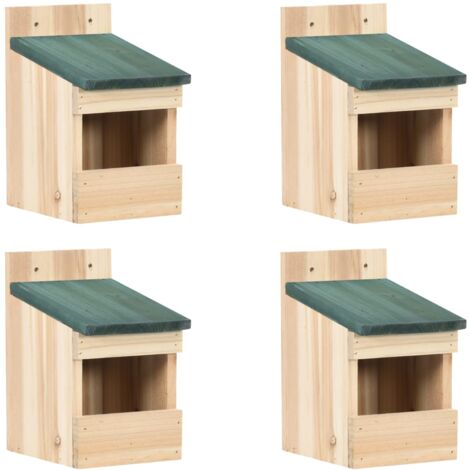 Nichoirs 4 pcs 12x16x20 cm Bois de sapin vidaXL