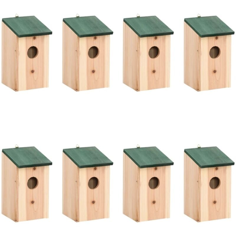 Vidaxl - Nichoirs 8 pcs Bois 12x12x22 cm