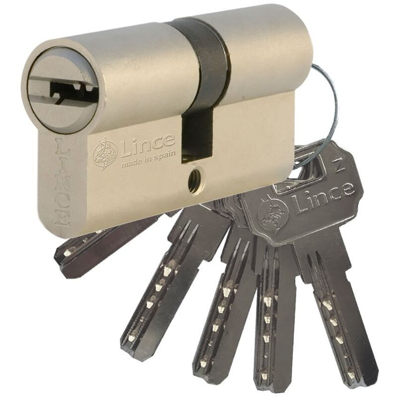 LINCE C2-Serie Mehrpunkt-Sicherheitszylinder, kurze Nocke, 40+32 mm, Nickel, 9C234032N