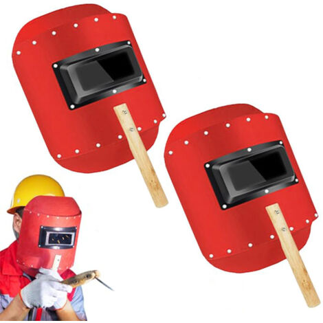 NICOLA 2 Tragbare Schweißmasken, Vollgesichts-Schweißmasken, Leichte Schutzmasken, Hitzeschutz, 32 x 25 cm