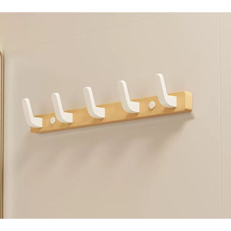 NICOLA Multifunctional Wall-Mounted Coat Rack, Ideal for Living Room, for Hanging Bags and Towels, with 5 Hooks