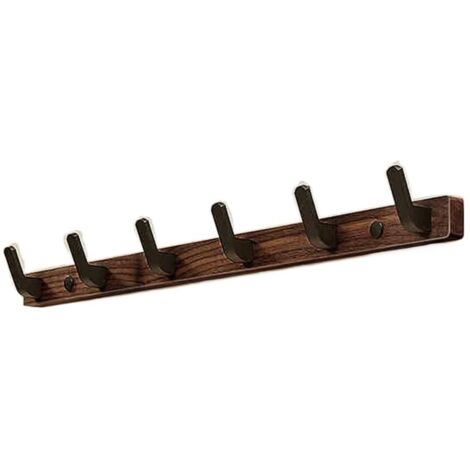 NICOLA No-Drill Entryway Coat Rack, Wall-Mounted Coat Rack with 6 Hooks for Bathroom and Kitchen