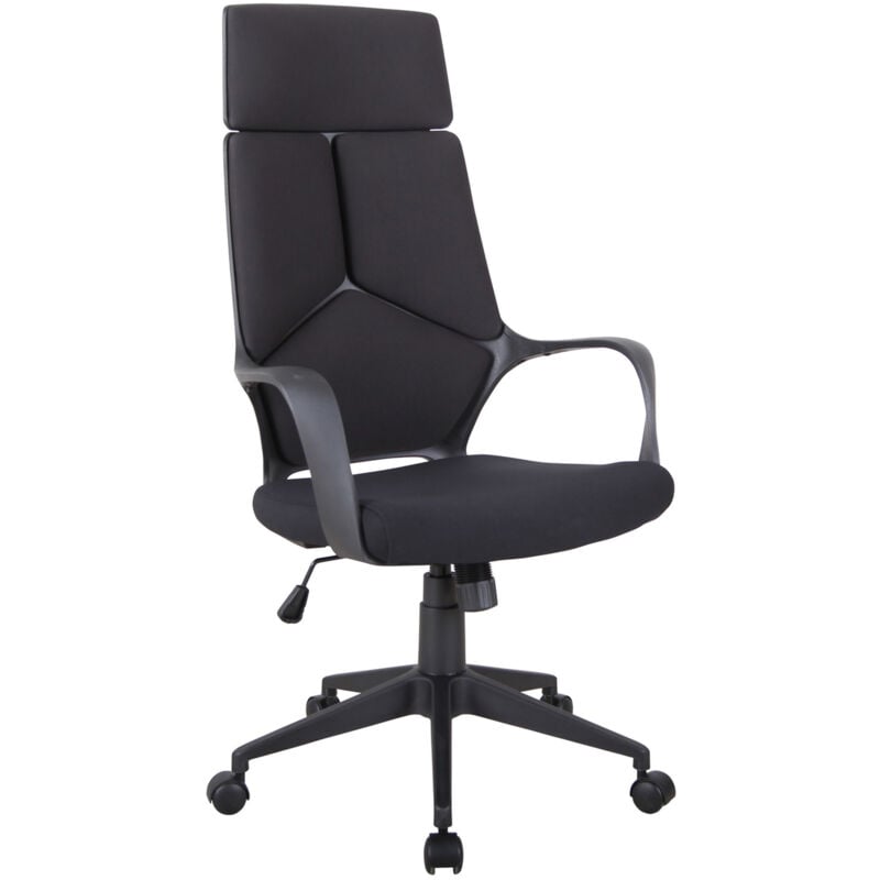 nicolas - fauteuil de bureau en tissu noir - noir