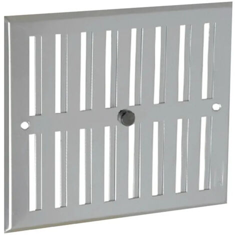 Nicoll – Grille de ventilation en aluminium anodisé gris 17x19 cm – Fermeture rectangulaire – Pour ventilation efficace espaces confinés