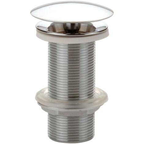 Nicoll – Bonde de lavabo à écoulement libre – Laiton chromé brillant – Clapet fixe Ø 70 mm – Sortie filetée 1'' 1/4 – Installation facile