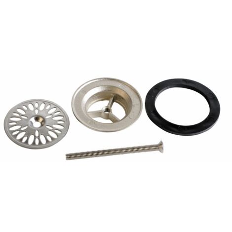 Nicoll – Bonde de lavabo à grille en laiton Ø55mm – Mécanisme durable – Résistance à la corrosion – Pour lave-mains - L2262