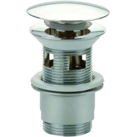 Nicoll – Bonde de lavabo automatique clic-clac 63mm – Laiton chromé – Pour vasques avec trop-plein – Installation facile G 1 1/4''
