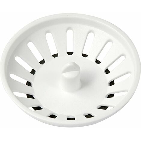 Nicoll – Bonde de lavabo blanc 78 mm – Mécanisme à clapet – Évacuation efficace – Compatible avec plateaux de 80 mm