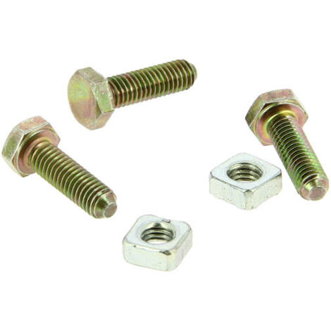 Nicoll – Boulon tête hexagonale 6mm – Écrou carré pour étrier – Fixation robuste pour applications techniques – Usage intensif