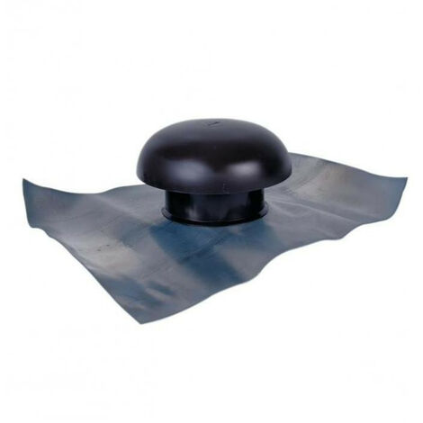 Nicoll – Chapeau de ventilation à collerette d'étanchéité PVC – Diamètre 125 mm – Couleur tuile – Raccord femelle à coller