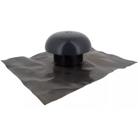 Nicoll – Chapeau de ventilation à collerette d'étanchéité 40x33 ardoise Ø100mm – Étanchéité parfaite – Protection contre insectes et débris
