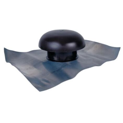 Nicoll chapeau de ventilation brun avec collerette étanchéité Ø80mm