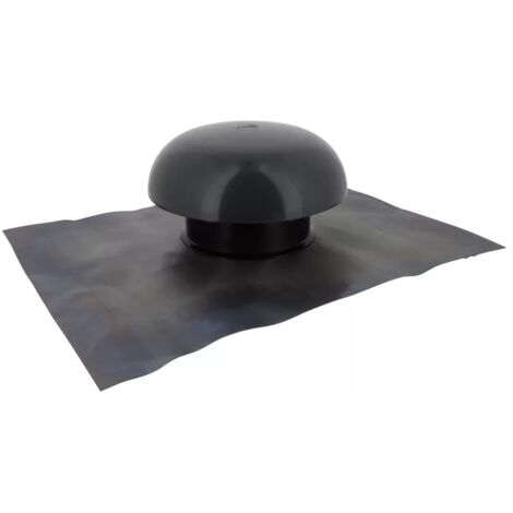 Nicoll – Chapeau de ventilation gris anthracite Ø125 mm – Collerette d'étanchéité pour installation sans fuite – CDT12