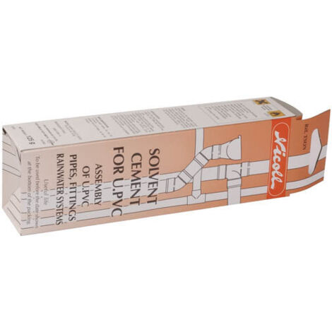 Nicoll – Colle gel pour PVC 125g – Application précise avec pinceau intégré – Répond aux exigences DTU – Avis techniques C.S.T.B.
