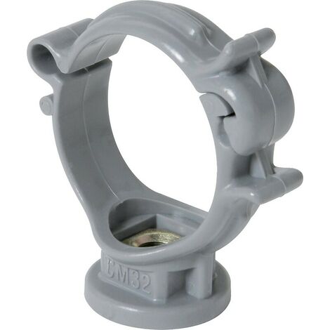 Nicoll – Collier de fixation murale PVC 50 mm – Polypropylène gris – Fixation à vis – Conditionnement 1 unité