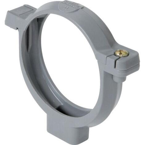 Nicoll – Collier de fixation murale PVC gris Ø 100 mm – Montage à vis – Pour canalisations d'évacuation – Conception ergonomique