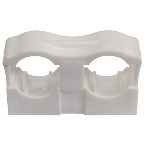 Nicoll – Collier de fixation double pour tubes Ø 12 à 22 mm – Polyamide haut module insensible à la corrosion – Seau de 100 unités
