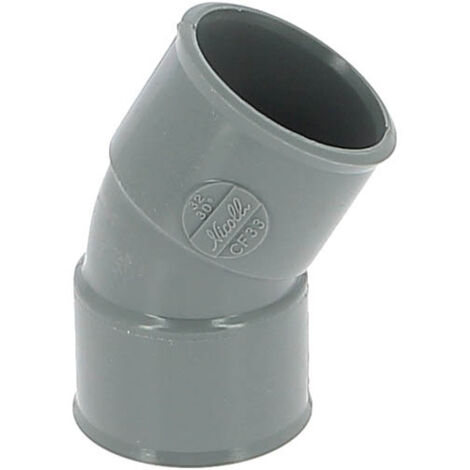 Nicoll – Coude 30° PVC évacuation femelle-femelle Ø32 – Fabrication en PVC lisse – Évacuation efficace des eaux usées – Certifié ISO9001