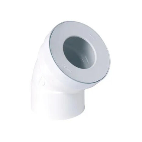 Nicoll – Coude WC 45° femelle diamètre 100mm CW433F – PVC blanc avec joint élastomère – Étanchéité conforme NF EN 681