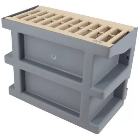 Nicoll – Courette pour vide sanitaire 26x13,5x20cm – COUR7S – PVC anti-UV – Surface de ventilation 122cm² – Couleur sable