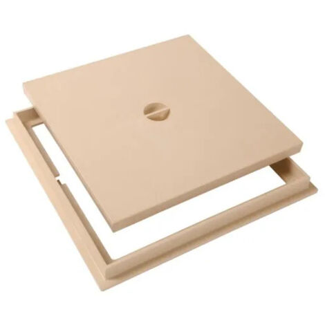 Nicoll – Couvercle avec cadre 30x30 cm – PVC pour évacuation eaux usées – Conçu pour raccords et tubes en PVC – Résistant aux chocs
