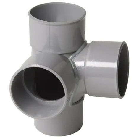 Nicoll – Croix d'angle PVC 87° Mâle/Femelle 80 mm – Raccord d'évacuation pour installations plomberie – Angle 87° pour évacuations efficaces