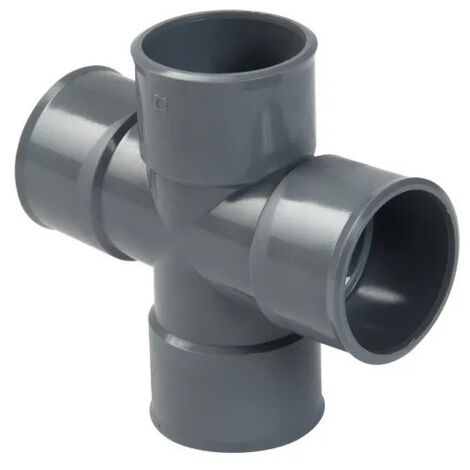 Nicoll – Croix PVC 87° femelle/femelle 32mm – Raccord d'évacuation pour plomberie – Résiste à la corrosion – Installation simple avec colle PVC