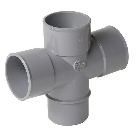 Nicoll – Croix PVC 87° 30 mâle/femelle – Raccord d'évacuation 32 mm – Angle 87° 30 – Éléments pour installations plomberie