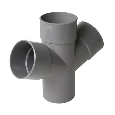 Nicoll – Culotte double parallèle PVC 67°30 – Raccord à coller pour évacuation eaux usées – Diamètre 100mm – Angle 67°30 – Longueur 109mm