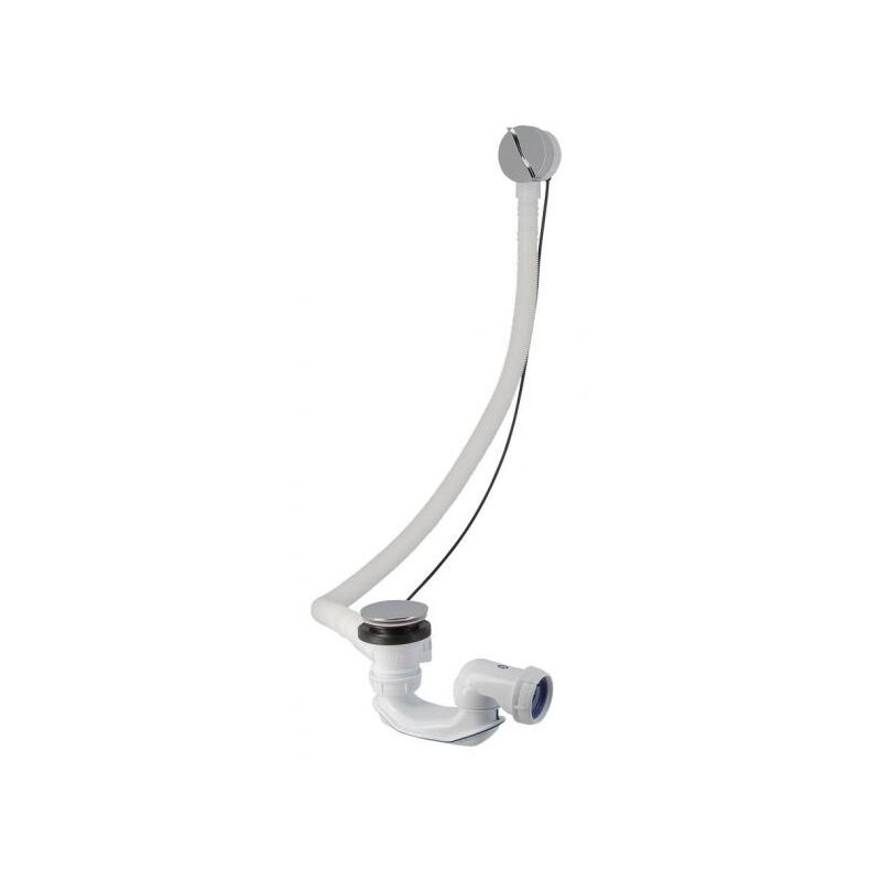 Nicoll - Desagüe de bañera Easybain con cable de 108 cm, caudal de 70 l/min, articulación giratoria de 360°, para orificio de Ø52 mm (020