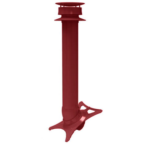 Nicoll – Extracteur statique pour ventilation assainissement – Finition PVC rouge terracotta – Diamètre 100 mm – Collerette d'étanchéité 500 mm – EXTARTCT