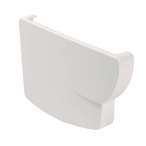 Nicoll – Fond de gouttière gauche Ovation LG38 blanche – Raccord gouttière PVC – Évacuation efficace des eaux pluviales – Finition esthétique