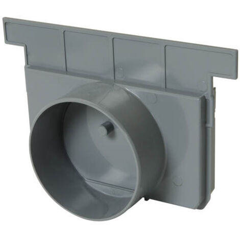 Nicoll – Fond/naissance en PVC gris Ø100 pour caniveaux CONNECTO CAN188/CAN15BC/CAN15BF – Hauteur 137mm – Largeur 208mm