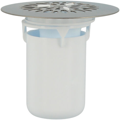 Grille Avec Tube Pour Bonde De Douche - Capot Chromé Ø 90 Mm, Pour Tasse à Collerette Ø 50 Mm
