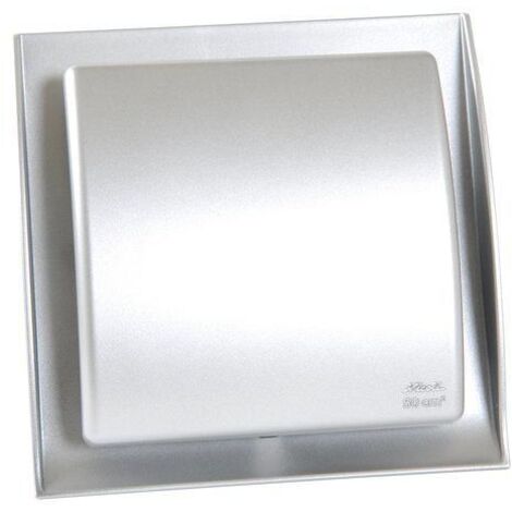Nicoll – Grille aération VMC Ø100mm – Imitation inox brossé – Section de passage 50cm² – Installation facile avec moustiquaire incluse